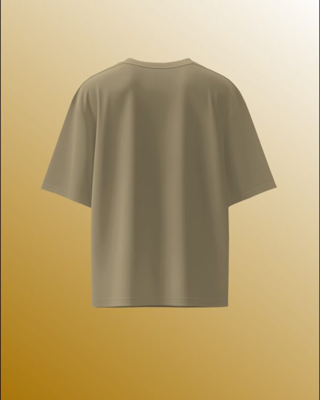 Beige Essential Oversized T-Shirt - Image 2