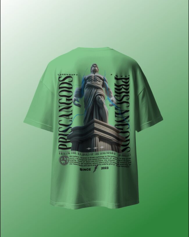 Herculean Aura Oversized T-Shirt (Green)