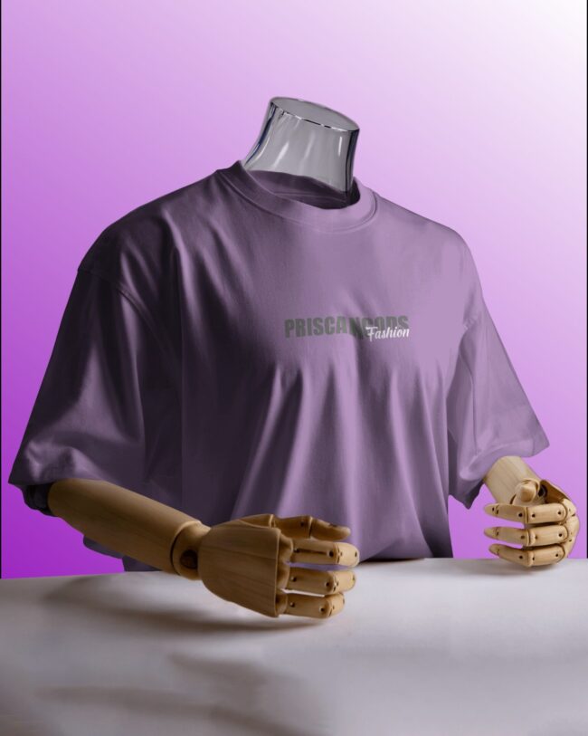 PriscanGods Lavender Solid Oversized Tee