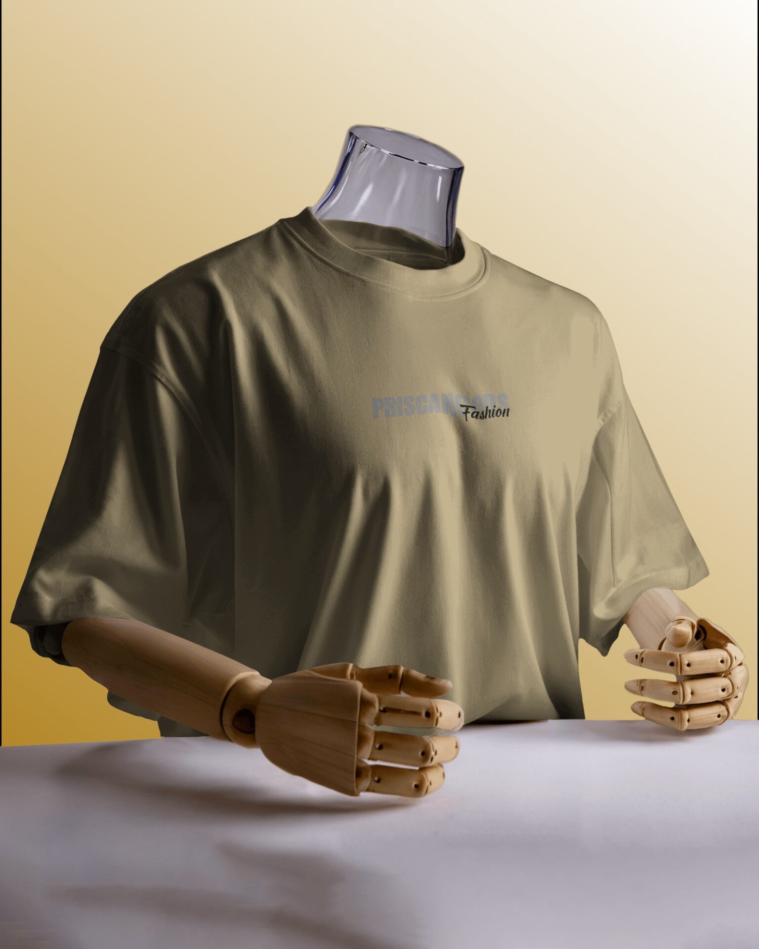 Beige Minimalist Essential Oversized T-Shirt