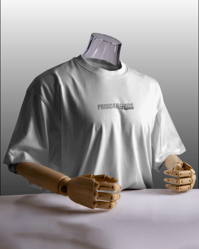 PriscanGods White Solid Oversized Tee - Timeless Essential